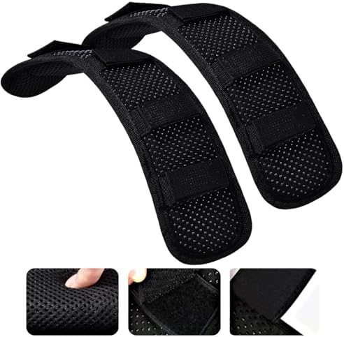 2-Pack Universal Shoulder Pad with Thick Cushion for Bag, Black