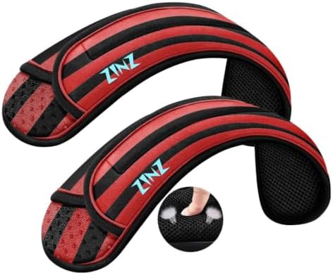 2P Universal Shoulder Pad with Thick Cushion for Backpack, Black Red