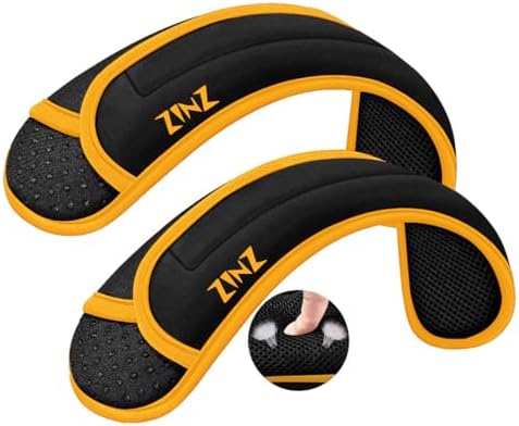 2P Universal Shoulder Pad with Thick Cushion for Backpack, Black Yellow