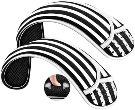 2P Universal Shoulder Pad with Ultra Thick Cushion, B&W Stripes