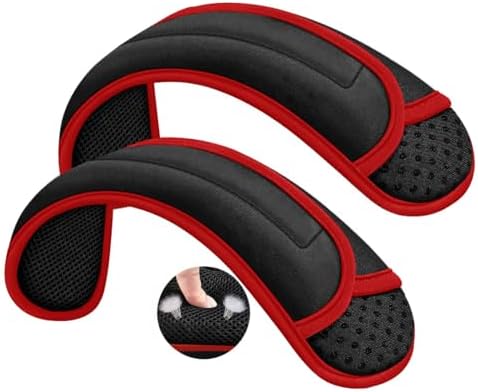 2P Universal Shoulder Pad with Ultra Thick Cushion, Black-Wine Edge
