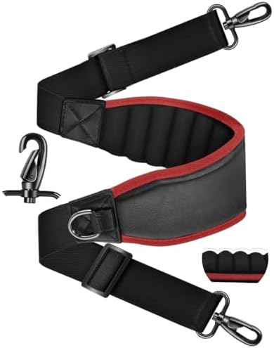 3D Soft Cushion Pad Shoulder Strap 69 inch, Black Red