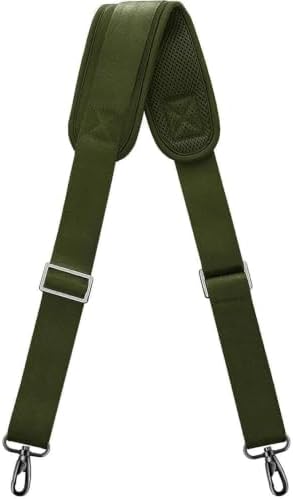57" Adjustable Bag Straps Replacement with Thick Fixed Pad, Army Green