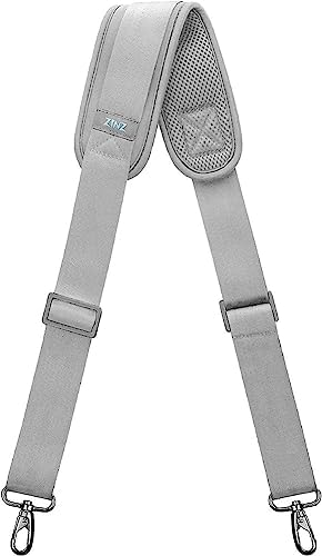 57" Adjustable Bag Straps Replacement with Thick Fixed Pad, Gray