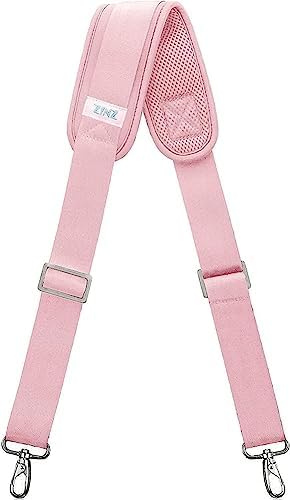 57" Adjustable Bag Straps Replacement with Thick Fixed Pad, Pink