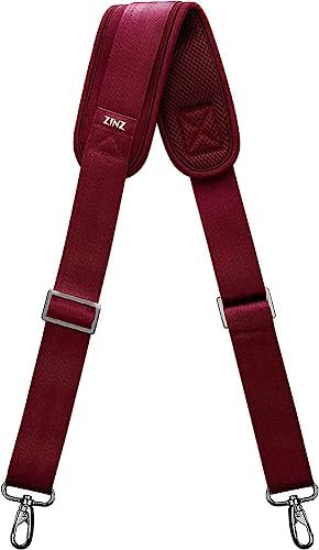 57" Adjustable Bag Straps Replacement with Thick Fixed Pad, Red