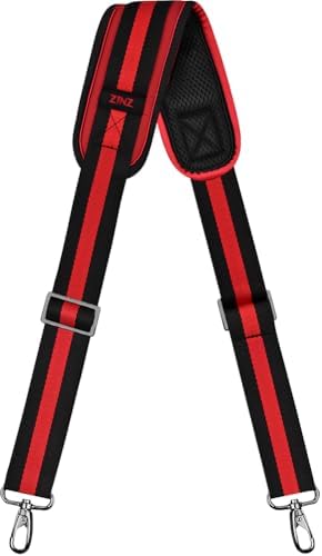 57" Adjustable Bag Straps Replacement with Thick Fixed Pad, BlackRBlack
