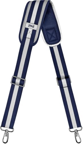 57" Adjustable Bag Straps Replacement with Thick Fixed Pad, BlueWBlue