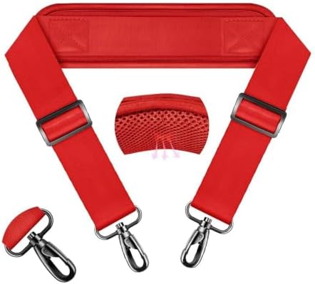 74" Shoulder Strap with Fixed Pad and Dual Balanced BucklesRed