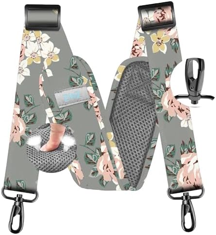 77 Inch Shoulder Strap, Gray Rose