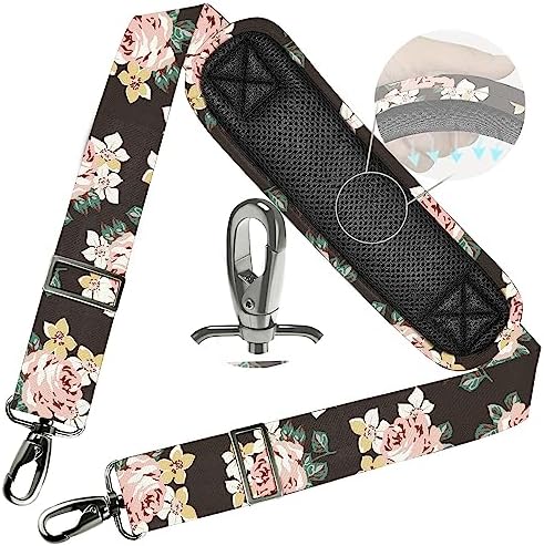 78 Inch Shoulder Strap, Black Rose