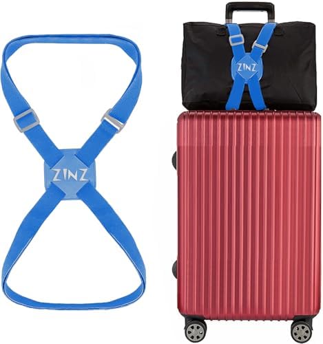 High-Elastic Luggage Strap Adjustable Suitcase Belt, Blue