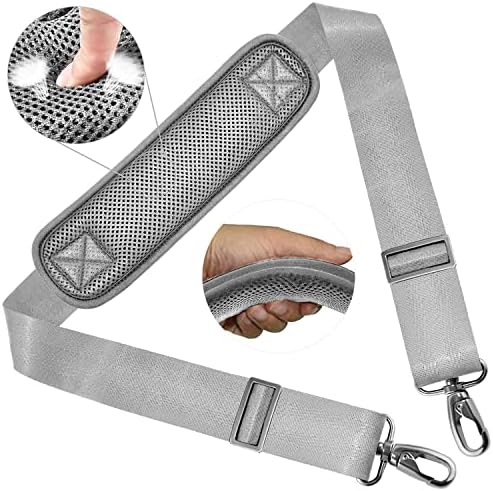 Shoulder Strap 58" with Thick Fixed Pad, Gray