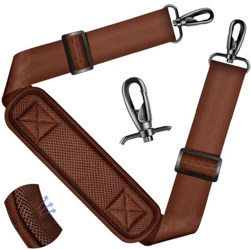 Shoulder Strap 59"Heavy-duty Strap with Thick Fixed, Brown