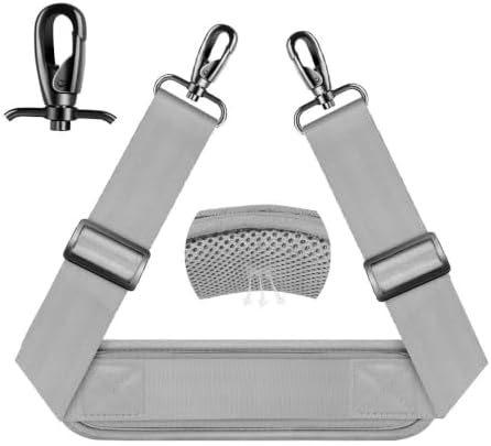 Shoulder Strap 75" Bag Belt with Comfortable Fixed Pad, Gray