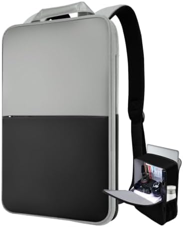 Slim & Expandable Laptop Backpack 17 inch, Gray&Black