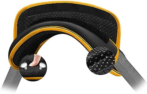 Universal Shoulder Pad with Ultra Thick Cushion, Black-Yellow Edge